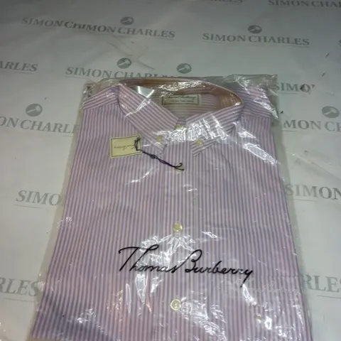 VINTAGE THOMAS BURBERRY IMBRAIDED SHIRT SIZE L