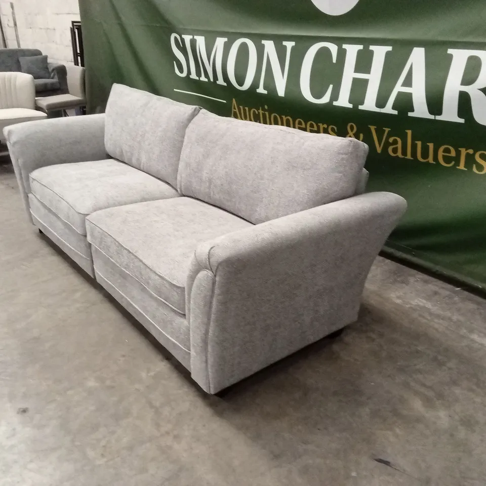 DURY CHUNKY WEAVE 4 SEATER STANDARD BACK SOFA - GREY RRP £679