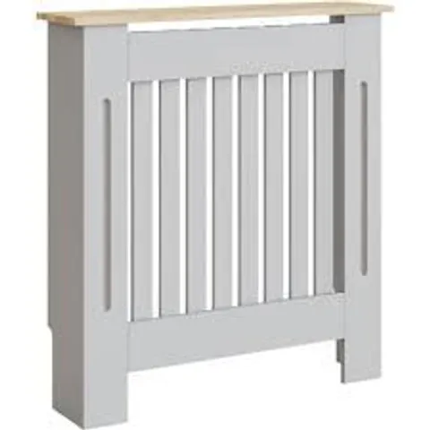 BOXED GFW LONGSLOW SLEEK GREY VERTICAL SLAT RADIATOR COVER SMALL