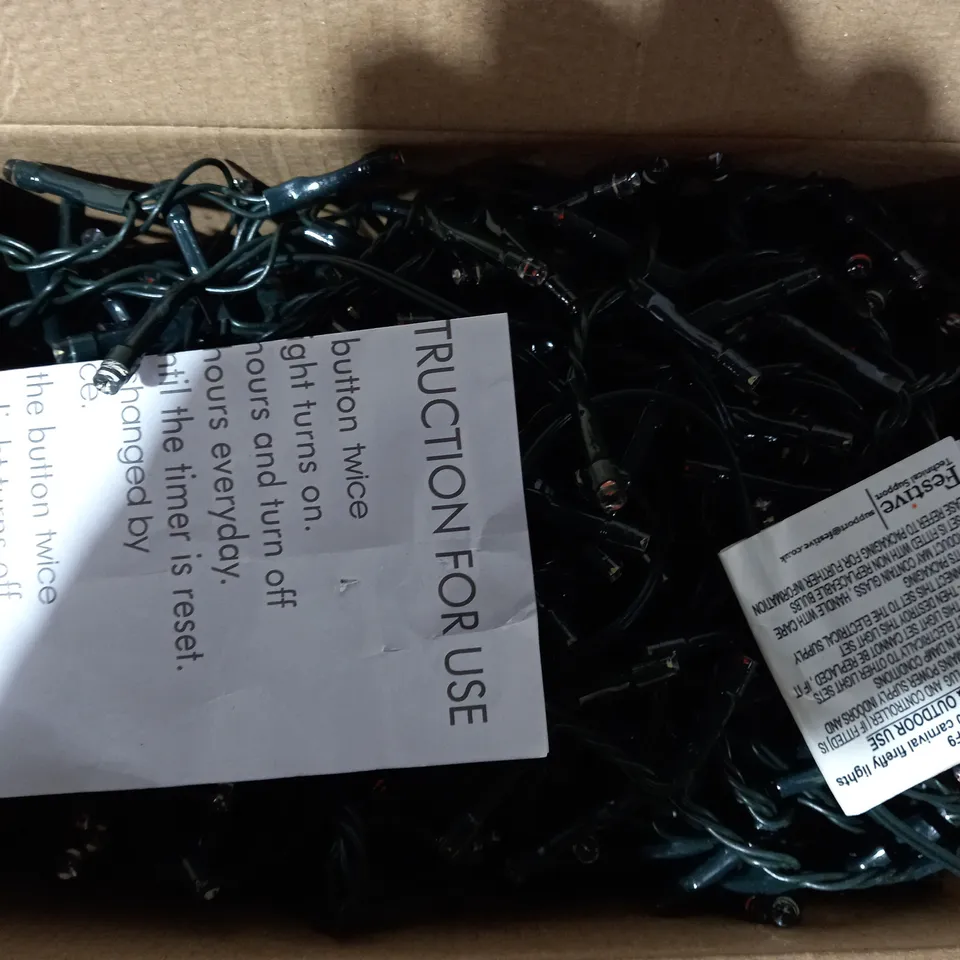 BOXED FESTIVE SET OF 500 SPARKLE CHRISTMAS LIGHTS - COOL WHITE RRP £42.99