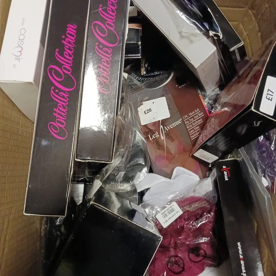 APPROXIMATELY 30 ASSORTED ADULT THEMED CLOTHING PRODUCTS IN VARIOUS STYLES & SIZES	