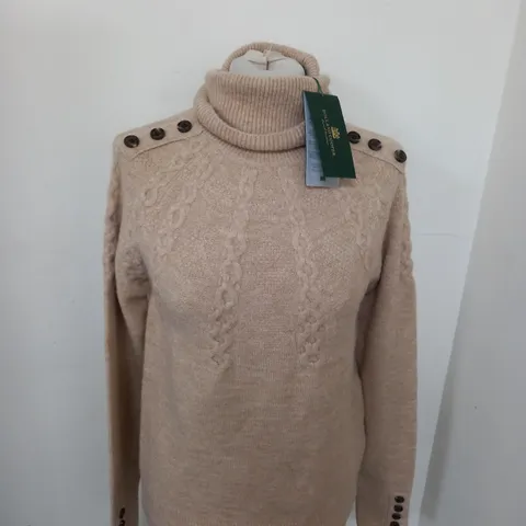 HOLLAND COOPER ASTORIA ROLL NECK KNIT JUMPER SIZE XS