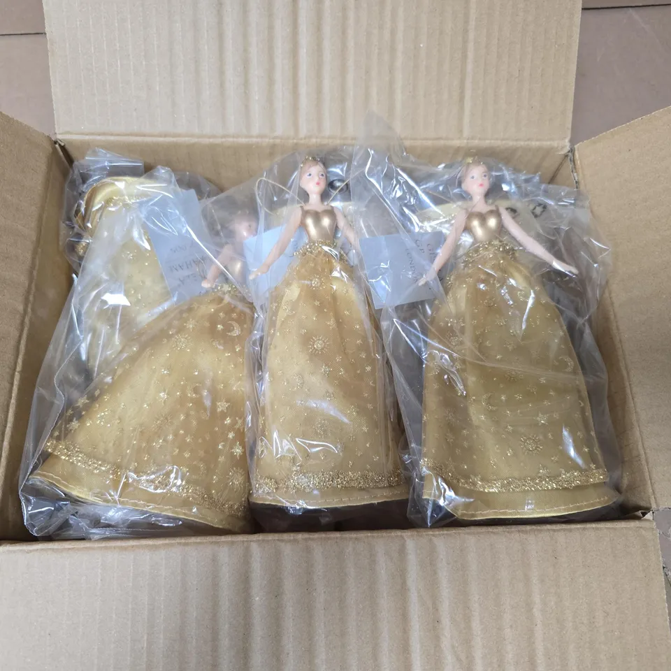 BOX OF APPROXIMATELY 6 GISELA GRAHAM GOLD ANGEL TREE TOPPERS