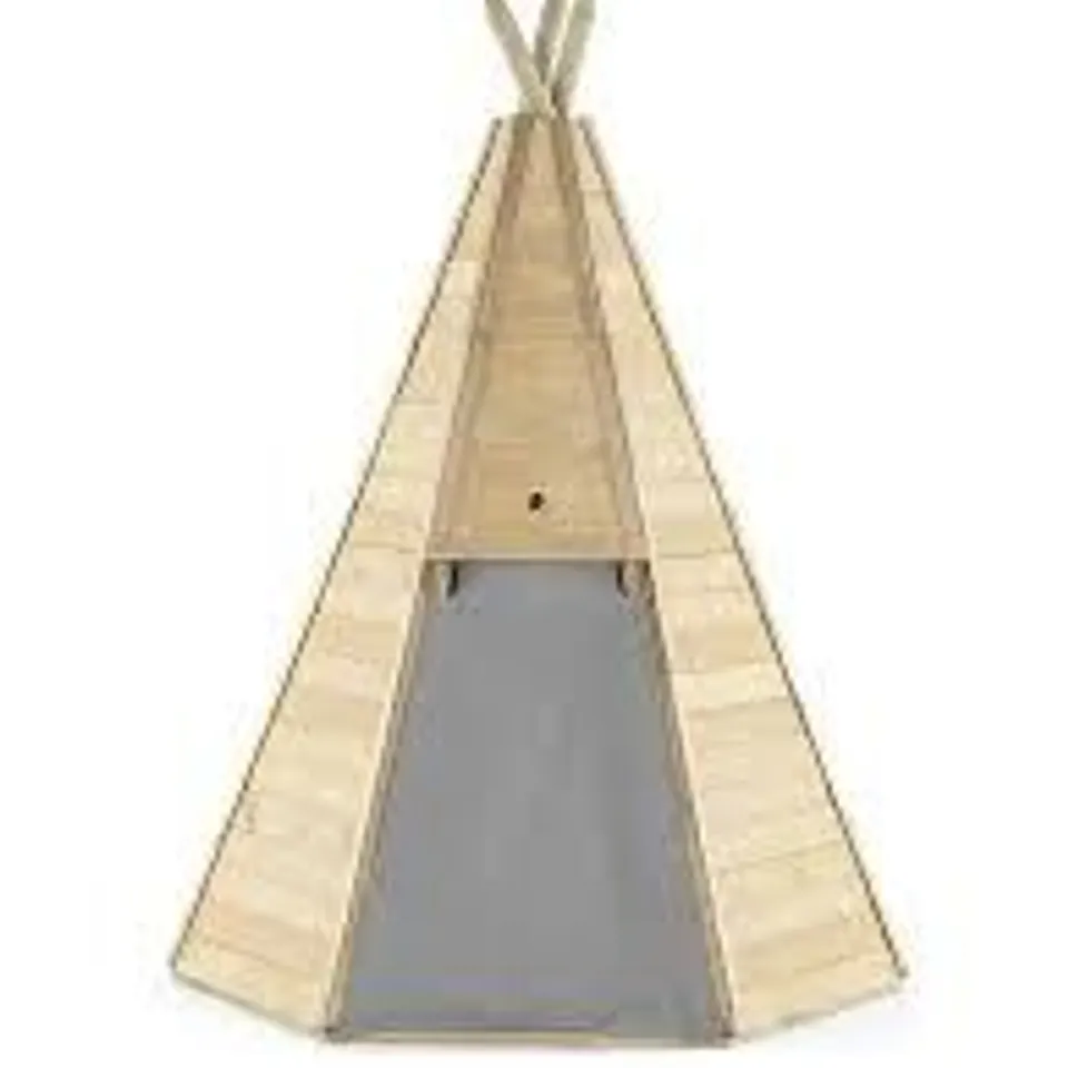 BOXED PLUM GREAT WOODEN TEEPEE (BOX 2 OF 2 ONLY)		