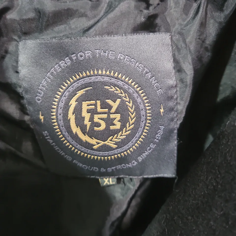 FLY53 BLACK FIELD JACKET – XL, MEN’S OUTERWEAR