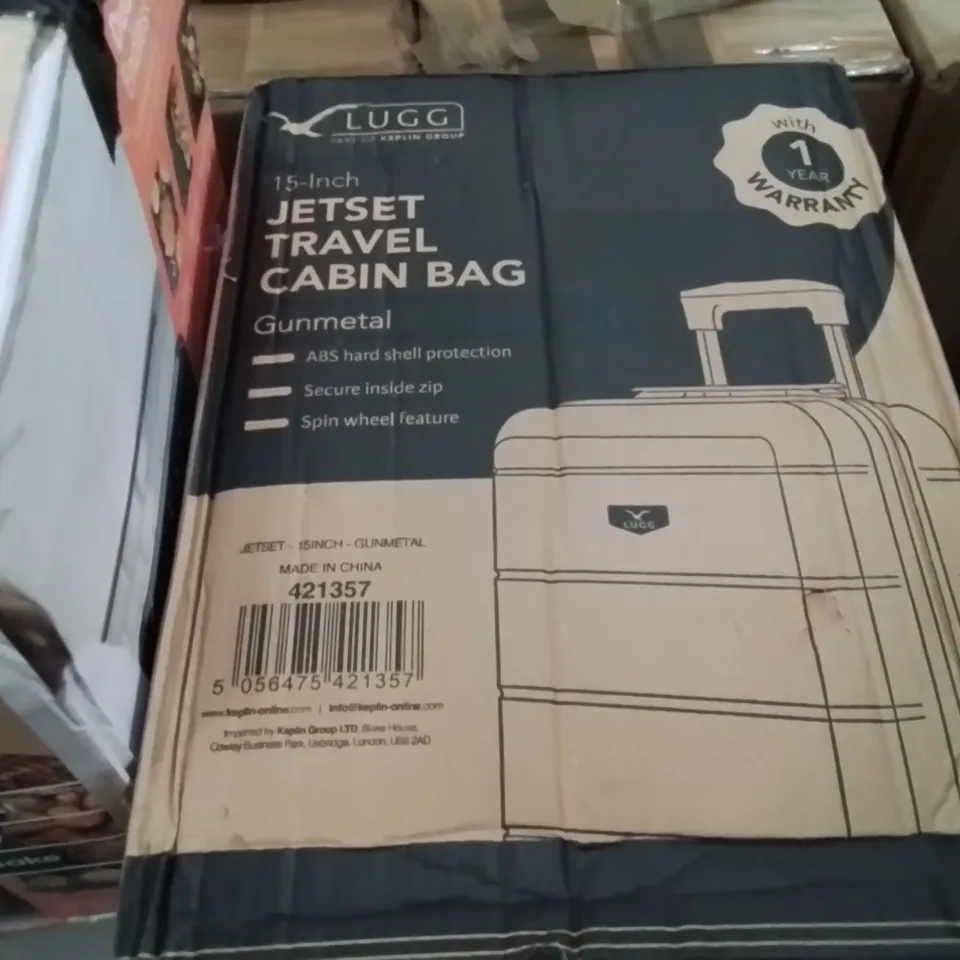 BOXED LUGG - 15INCH JETSET TRAVEL CABIN BAG GUNMETAL