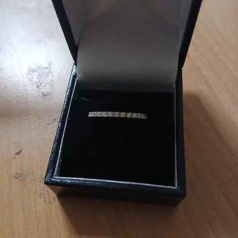 DIAMONIQUE 0.3CT TW PLATINUM PLATED MINI ICON RING STERLING SILVER 