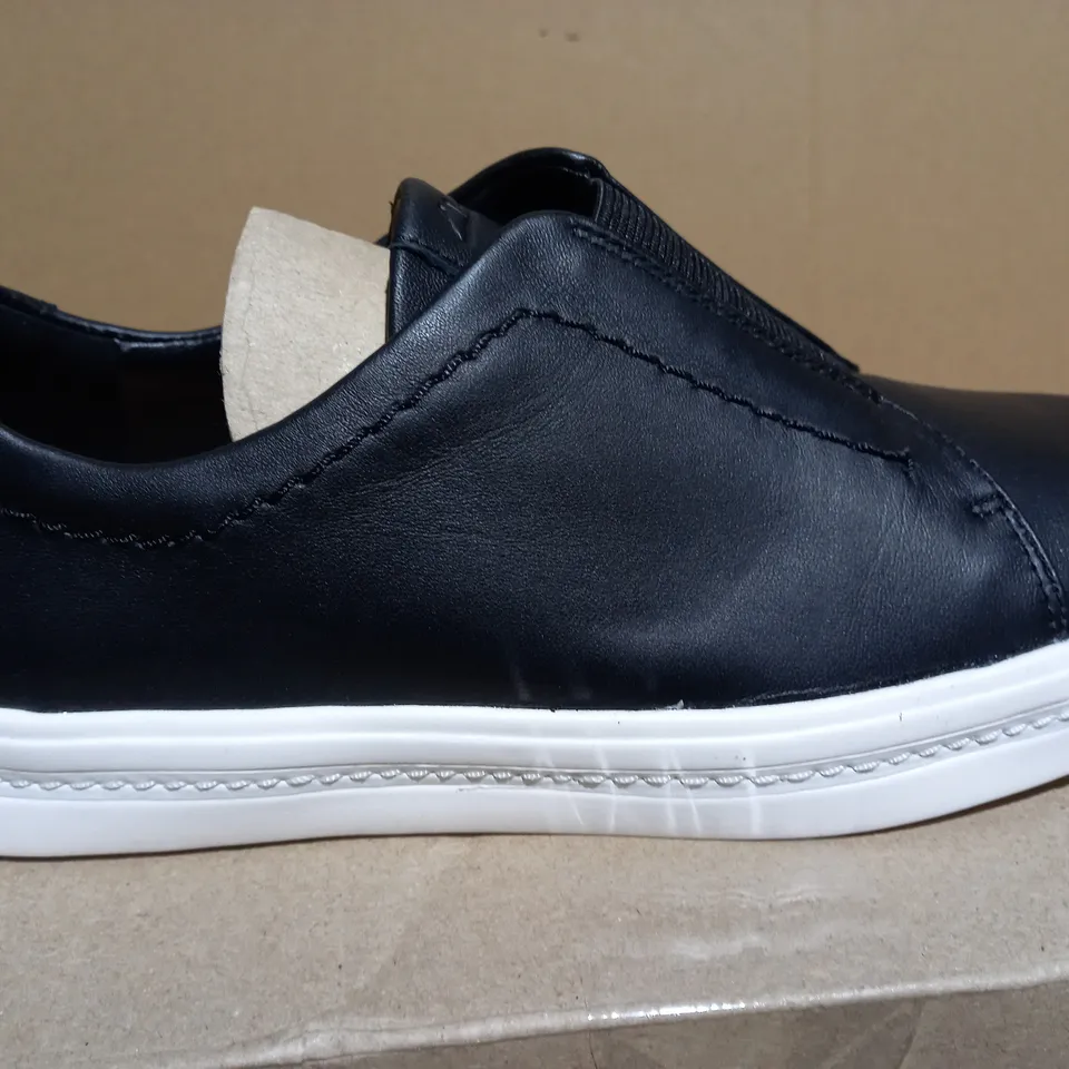 CLARKS UN MAUI EASY BLACK LEATHER WOMENS SHOES - SIZE 6