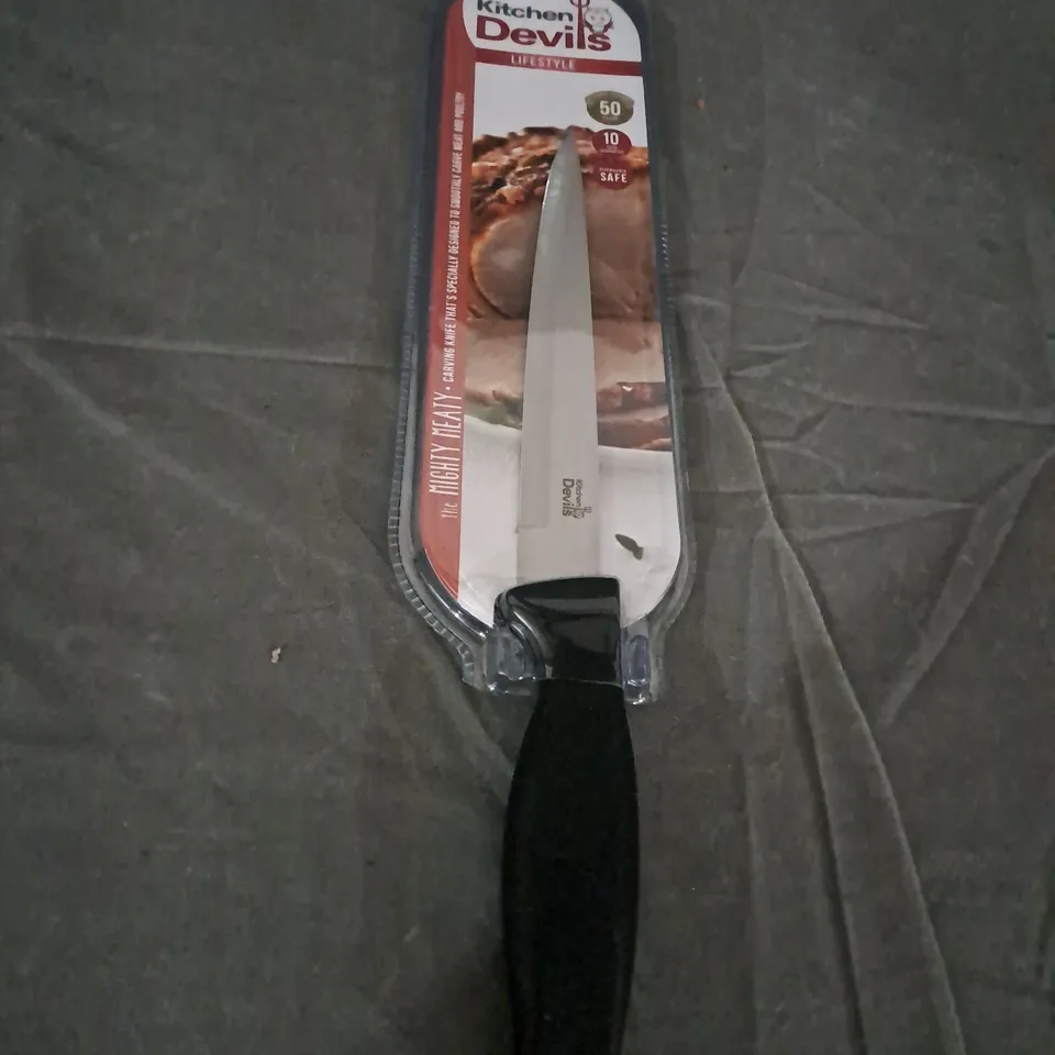 SEALED KITCHEN DEVILS LIFESTYLE CARVING KNIFE