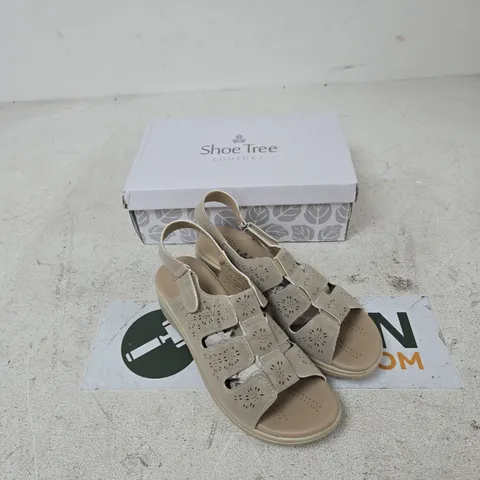 SHOETREE COMFORT CATANIA BEIGE WOMEN'S SANDALS β UK 8