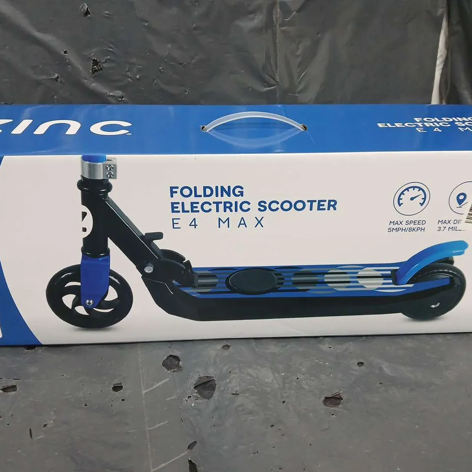 BOXED ZINC E4 MAX ELECTRIC SCOOTER 