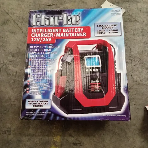 BOXED CLARKE IBC25 12/24V INTELLIGENT BATTERY CHARGER