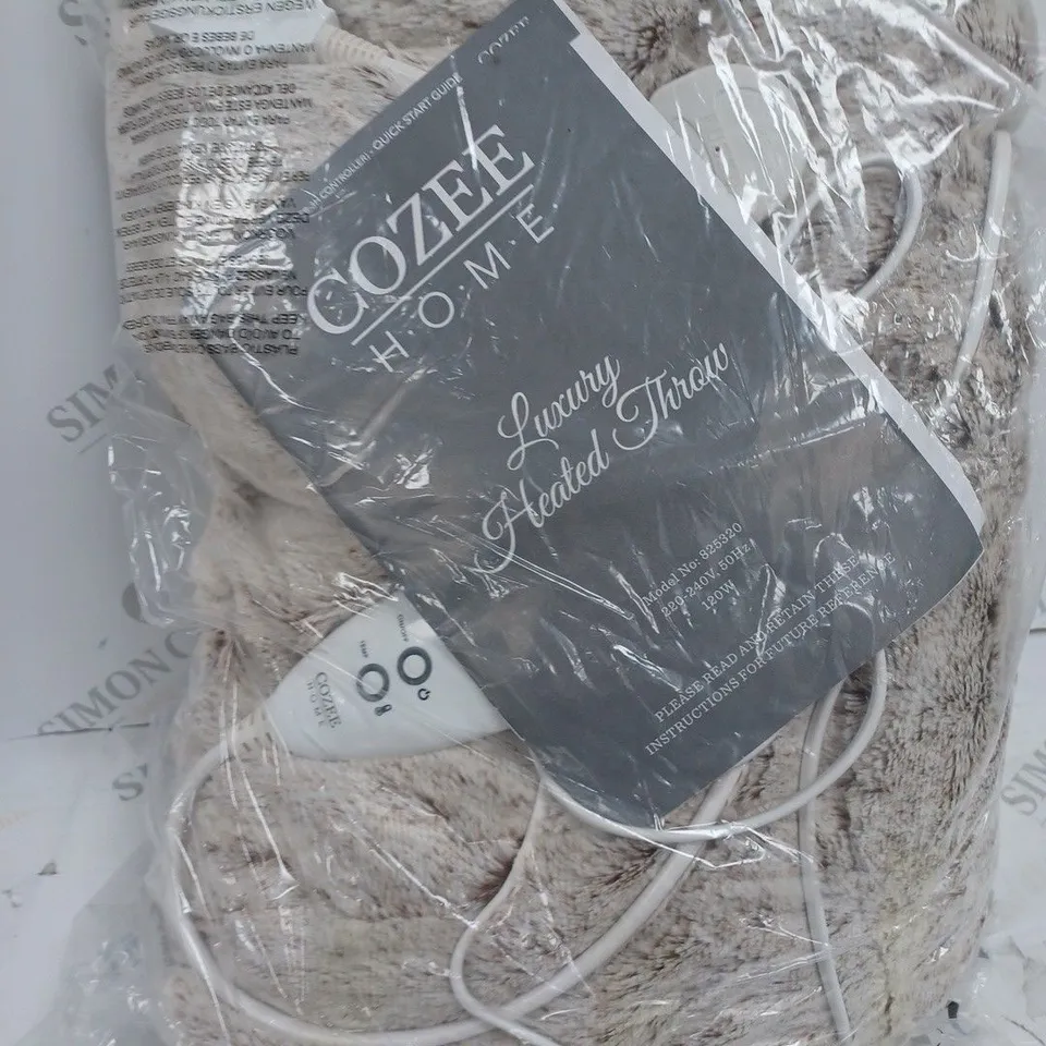 BOXED OUTLET COZEE HOME FAUX FUR & HEATED THROW