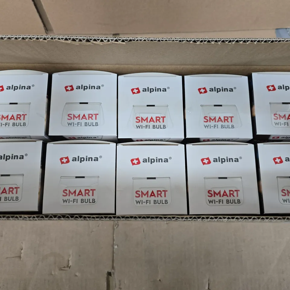 ALPINA SMART HOME SMART WI-FI BULB (DIMMABLE, RGB) COMPATIBLE WITH ALEXA & GOOGLE HOME - BOX OF 10PCS