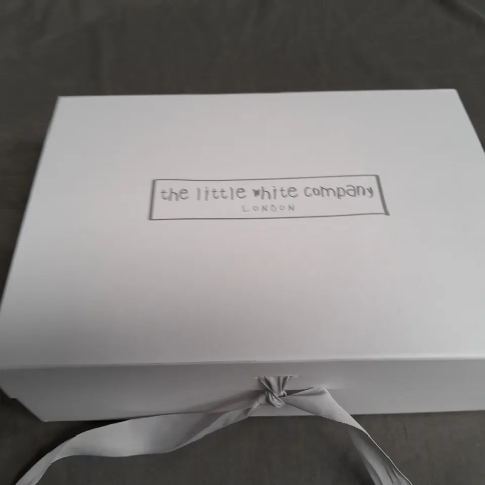 BOXED THE WHITE STUFF BEAR EARS BABY ROBE IN BLUE - 0/6 MNTHS