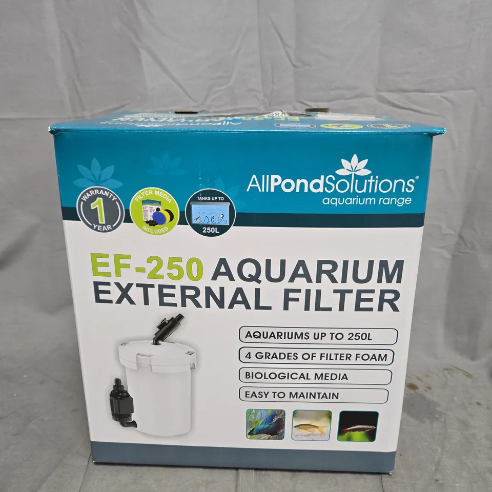 ALLPONDSOLUTIONS EF-250 AQUARIUM EXTERNAL FILTER (BOXED)