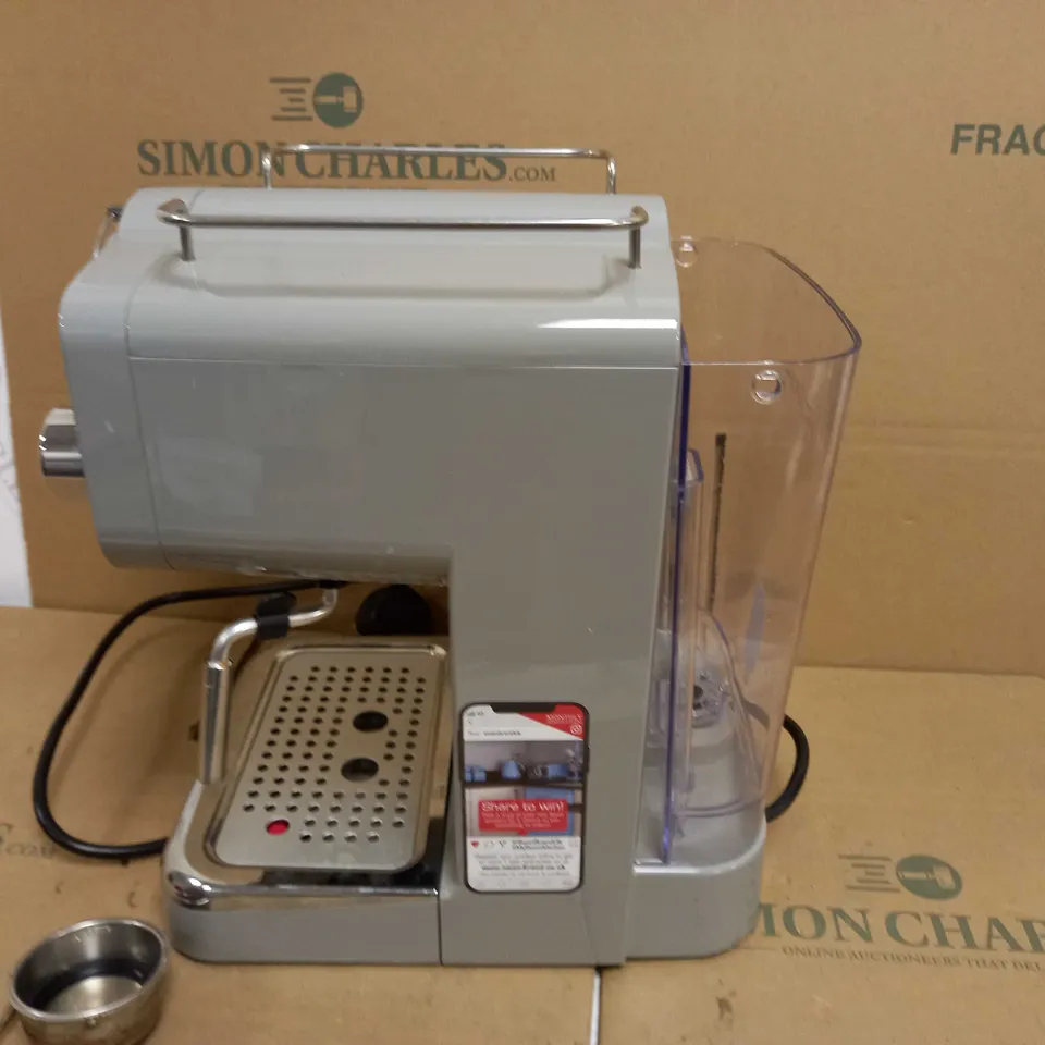 SWAN RETRO PUMP ESPRESSO COFFEE MACHINE - GREY