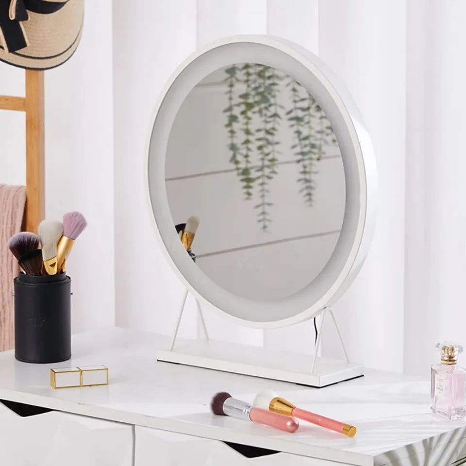 BOXED BOLLEN METAL ROUND FLOOR MIRROR