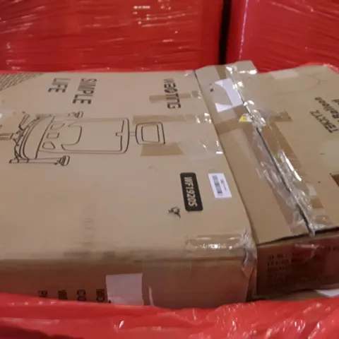 PALLET OF ASSORTED PRODUCTS INCLUDING ROUND BALLOON ARCH STAND, GAMING CHAIR, SHOWER SYSTEM