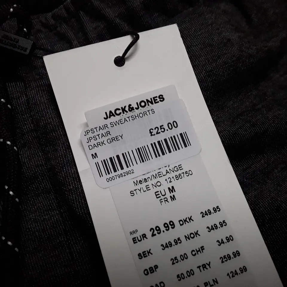 JACK AND JONES GREY SWEATSHORTS M