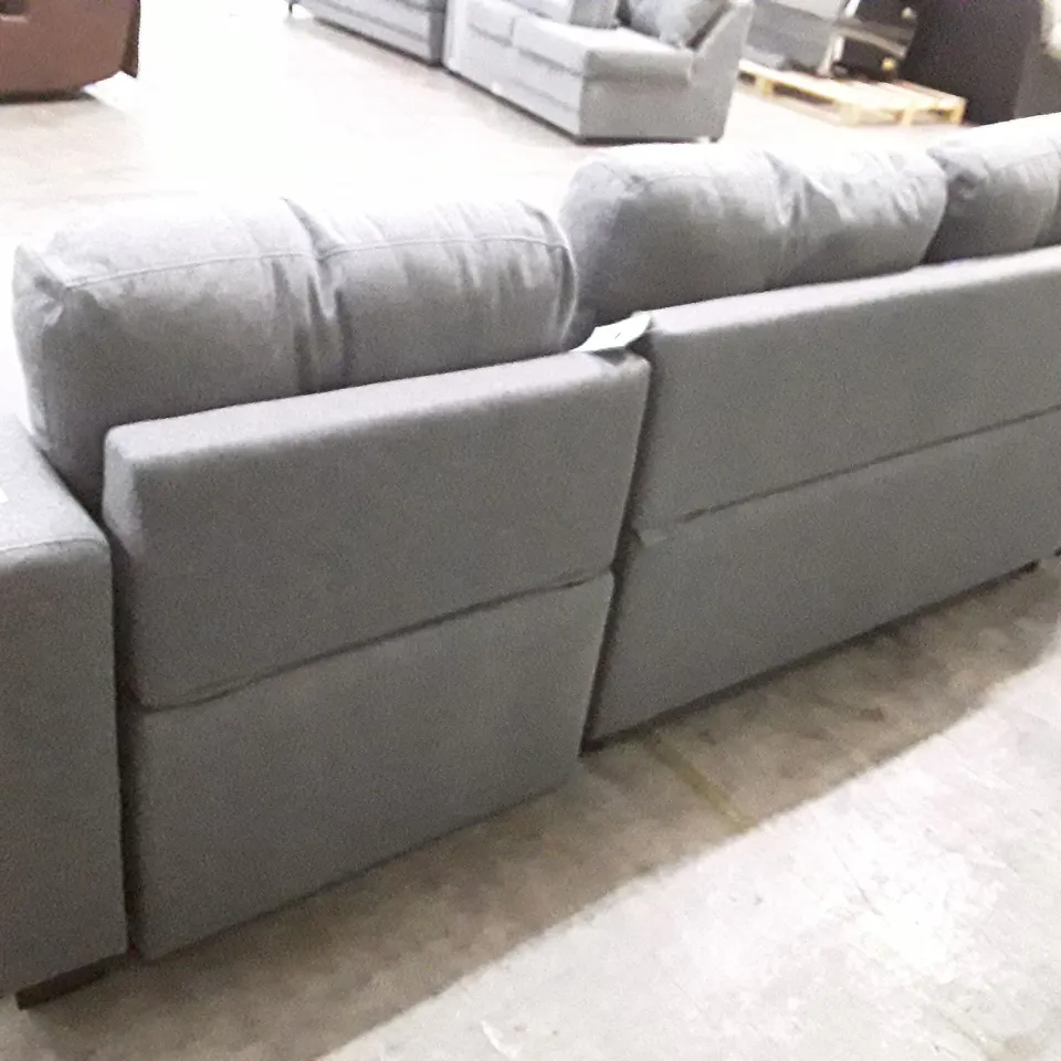 QUALITY DESIGNER KYLISSA 3-PIECE UPHOLSTERED CORNER SOFA - GREY FABRIC