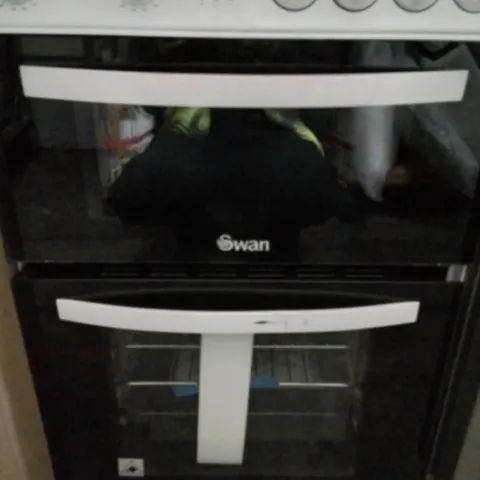 SWAN SX16730W 60CM ELECTRIC DOUBLE OVEN CERAMIC HOB COOKER - WHITE