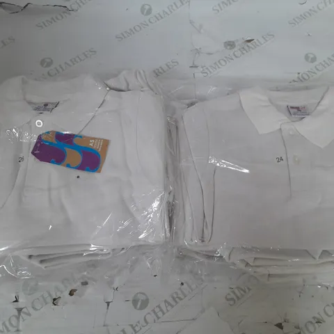SET OF APPROX 20 AKIF STYLES SCHOOL WEAR BOYS POLO SHIRTS IN VARIOUS SIZES 