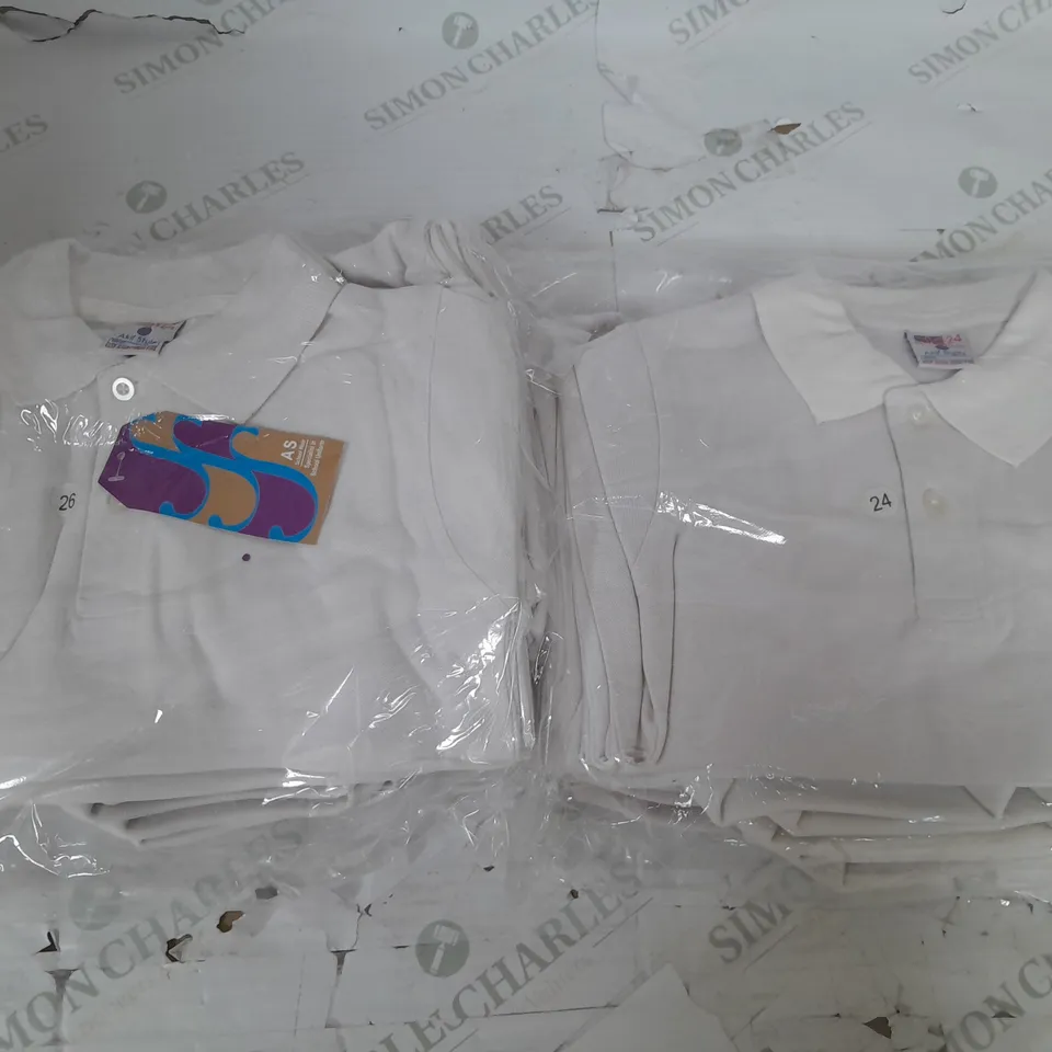 SET OF APPROX 20 AKIF STYLES SCHOOL WEAR BOYS POLO SHIRTS IN VARIOUS SIZES 