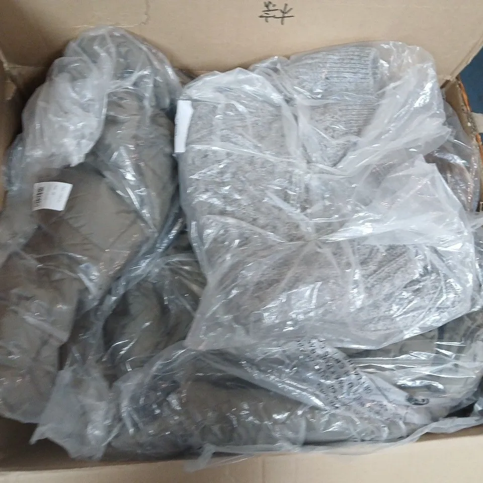 LARGE BOX OF WOMENS CLOTHING ITEMS IN VARIOUS STYLES , COLORS AND SIZES
