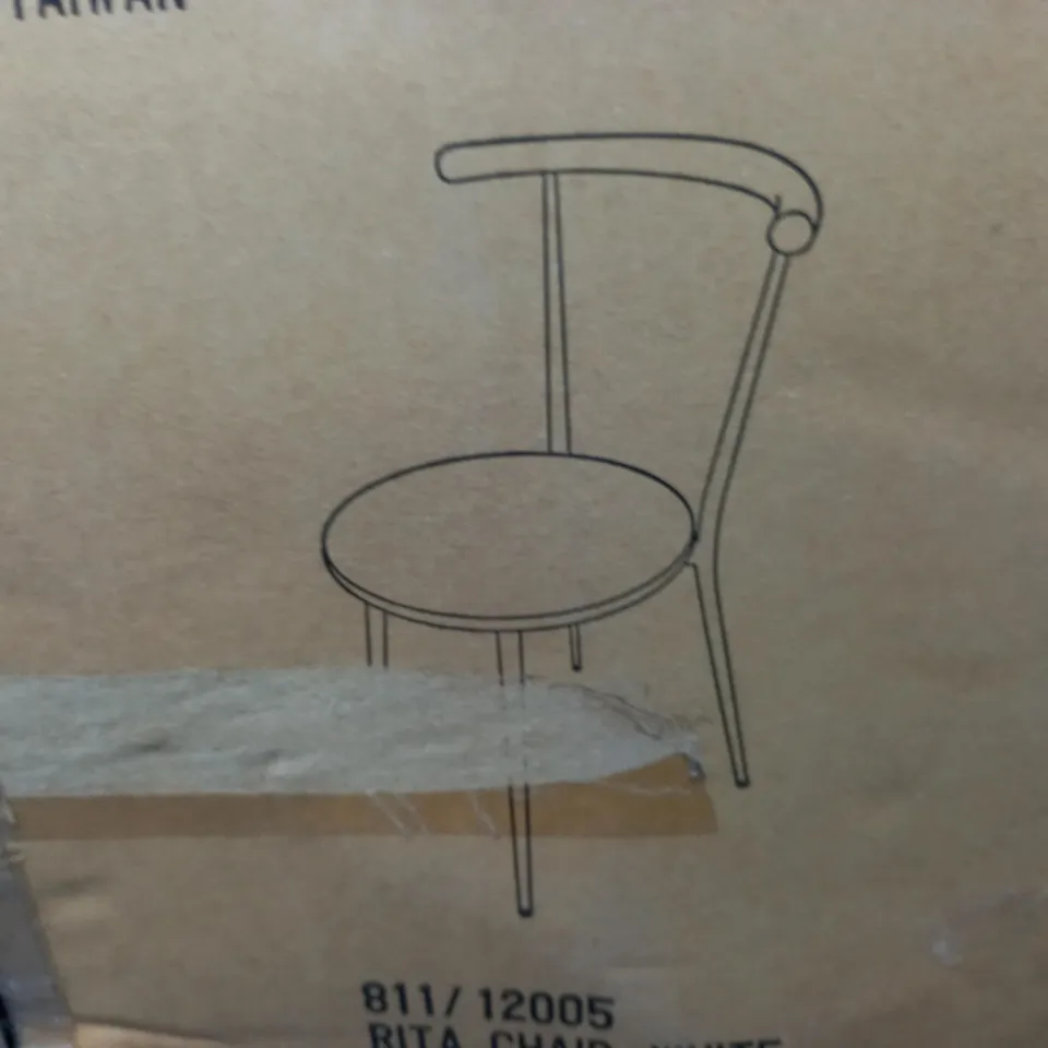 RITA CHAIR - WHITE - COLLECTION ONLY