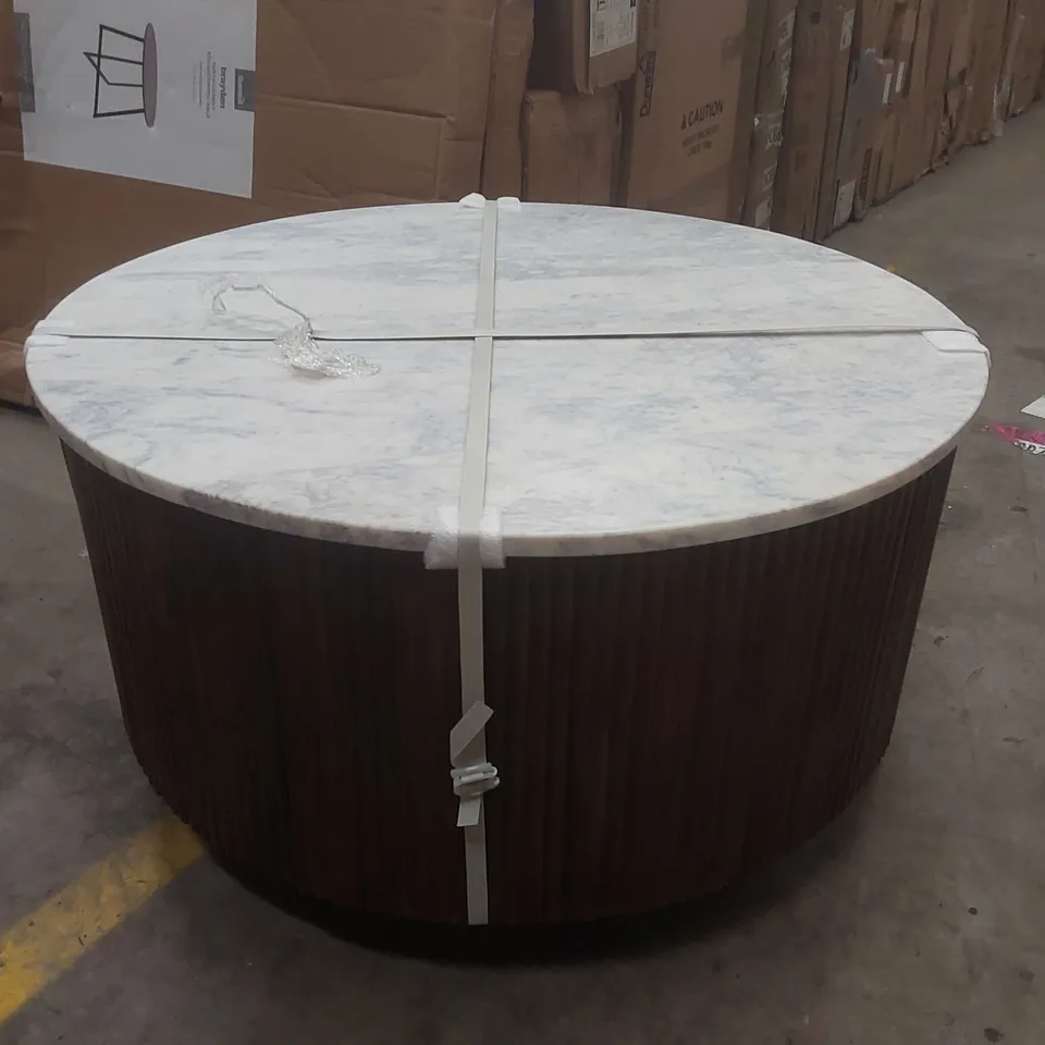 KIERA COFFEE TABLE WALNUT WITH MARBLE TOP