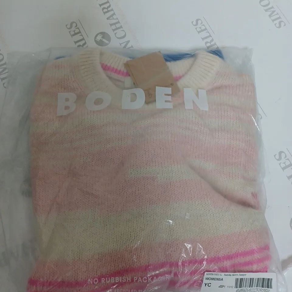 BODEN SADDLE SLEEVE JUMPER SIZE L