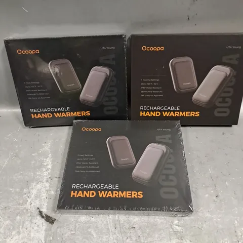 3 X BOXED OCOOPA RECHARGEABLE HAND WARMERS 