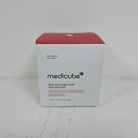 BOXED AND SEALED MEDICUBE RED SUCCINIC ACID PEELING PAD (70 PADS)