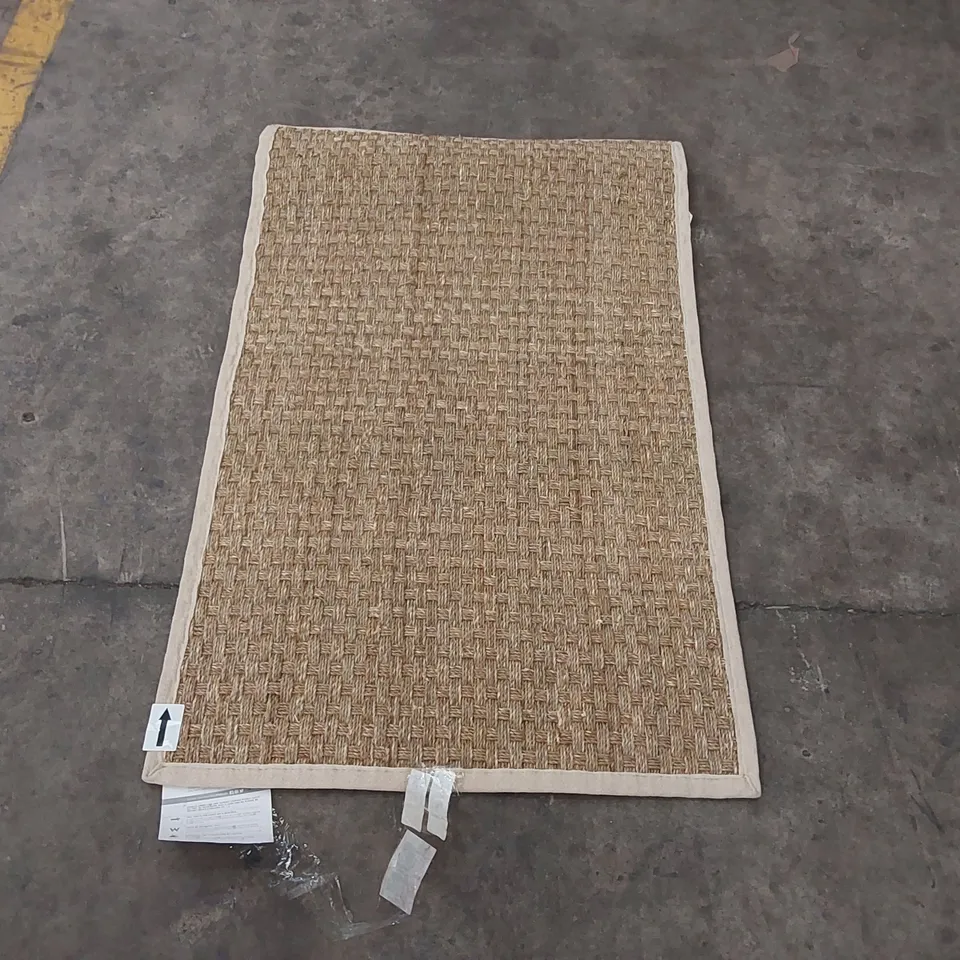 DOLLARD MACHINE WOVEN BROWN RUG - 76 x 122cm