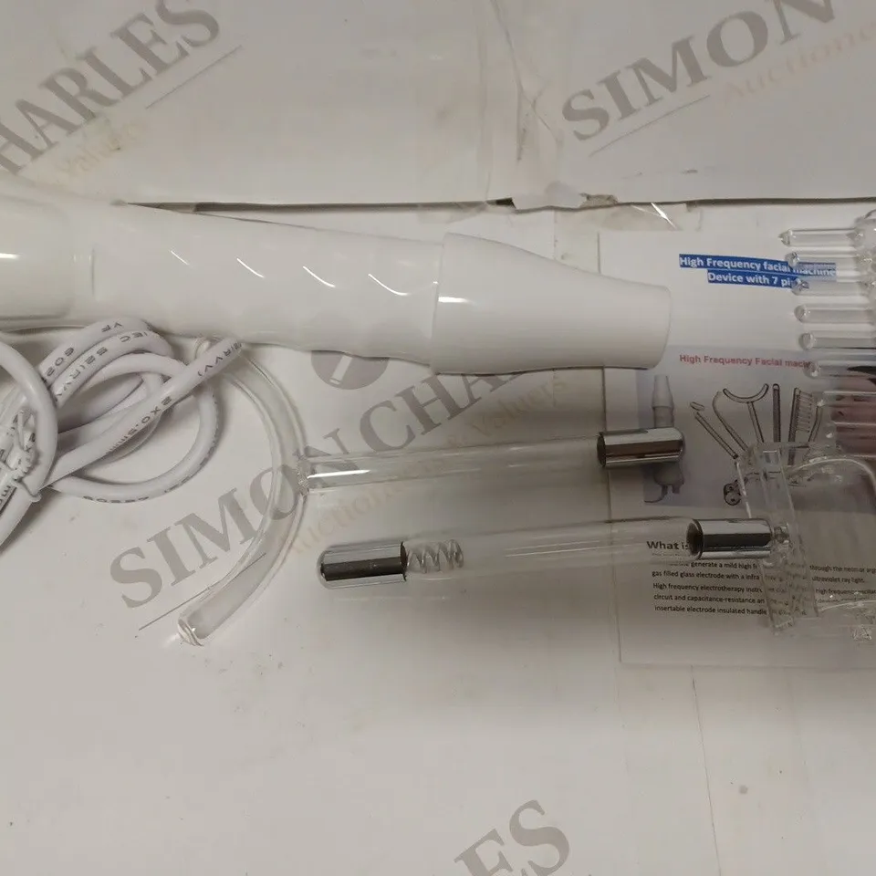 BOXED UNBRANDED HIGH FGREQUENCY FACIAL MACHINE WITH 7 PIPES