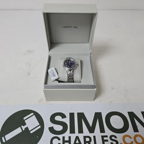 BOXED CERRUTI 1881 STAINLESS STEEL WRISTWATCH 