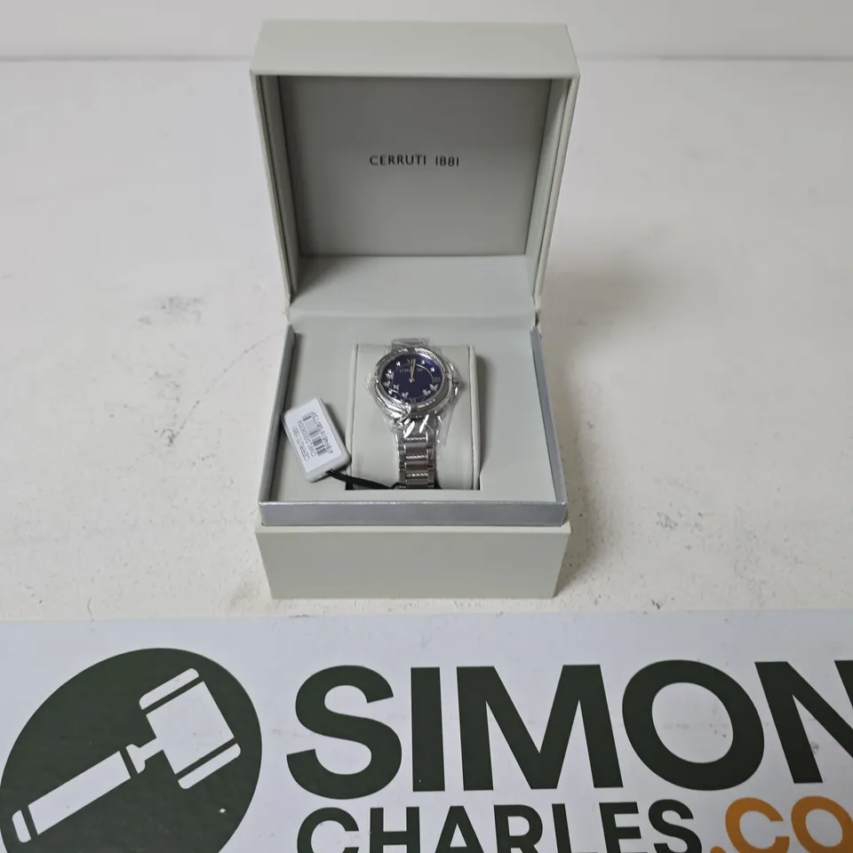 BOXED CERRUTI 1881 STAINLESS STEEL WRISTWATCH