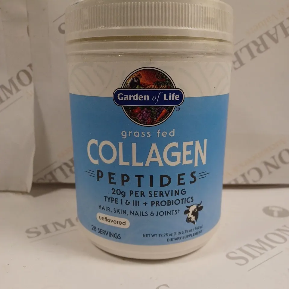 SEALED GARDEN OF LIFE GRASS FED COLLAGEN PEPTIDES - 560G