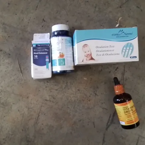 PALLET CONTAINING A LARGE QUANTITY OF PHARMACY PRODUCTS TO INCLUDE:VITAMINS TABLETS,VITAMINS DROPS,OVULATION TESTS