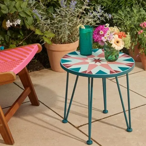 BOXED SOPHIE ROBINSON RIAD STAR MOSAIC SIDE TABLE (1 BOX)