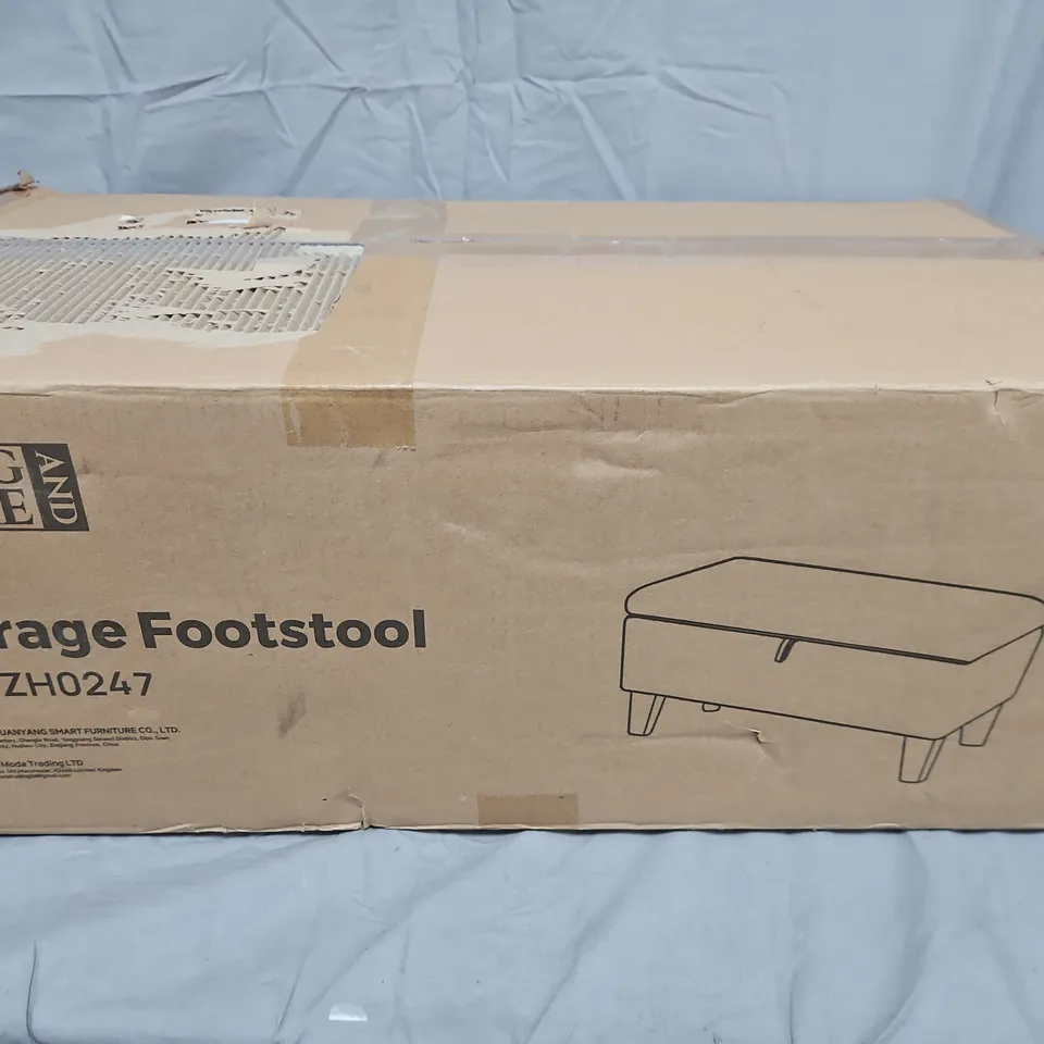 LIVING HOME STORAGE FOOTSTOOL – BOXED - COLLECTION ONLY 