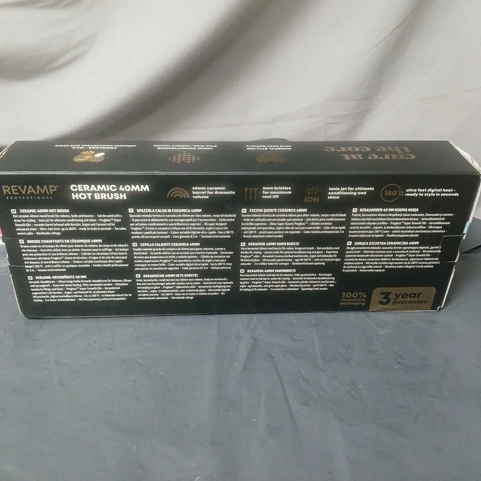REVAMP CERAMIC 40MM HOT BRUSH – HAIR STYLING TOOL (BOXED)