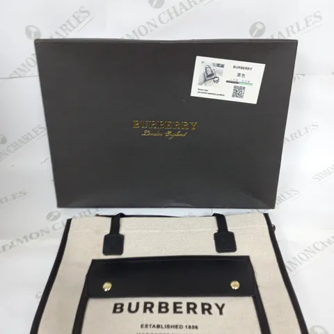 BOXED BURBERRY HANDBAG