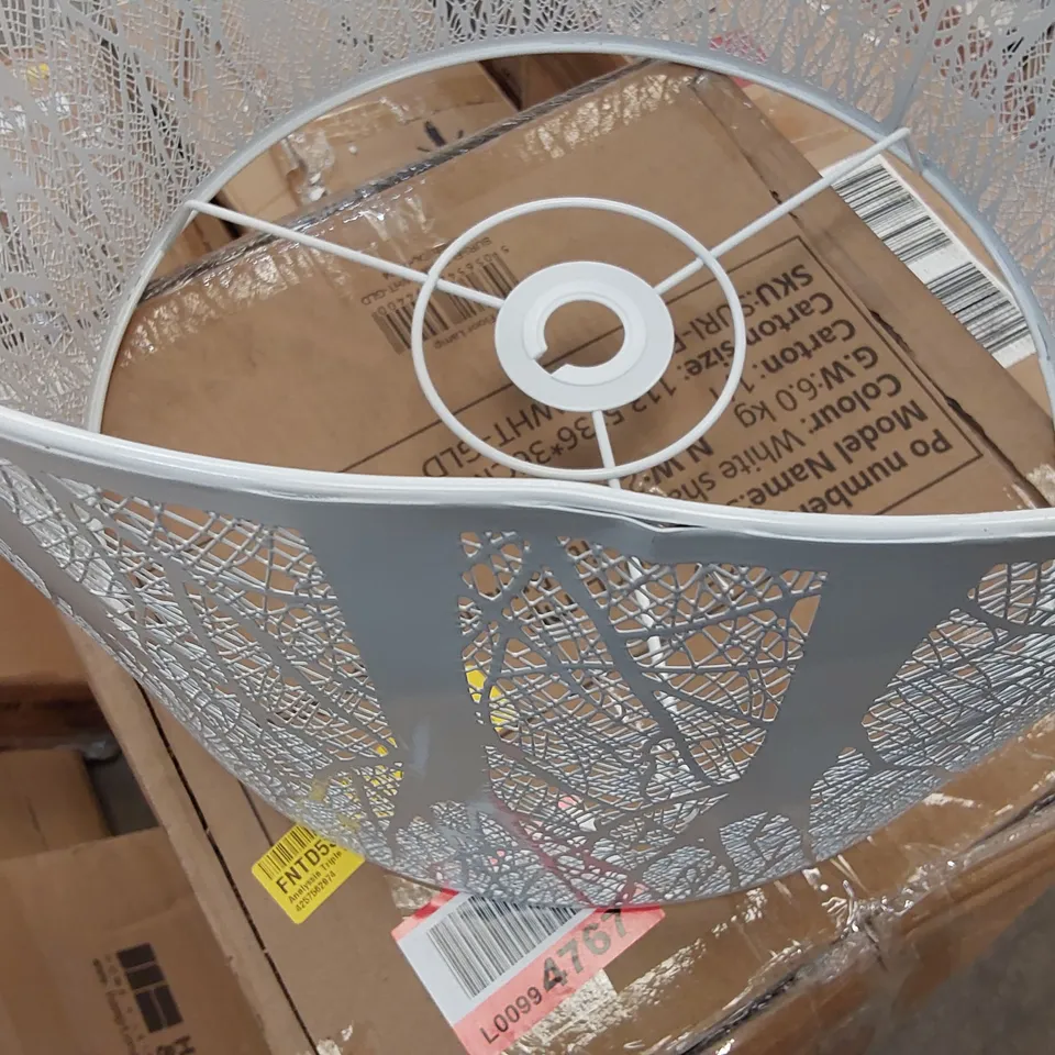 BOXED FOREST EFFECT METAL DRUM PENDANT SHADE (1 BOX)
