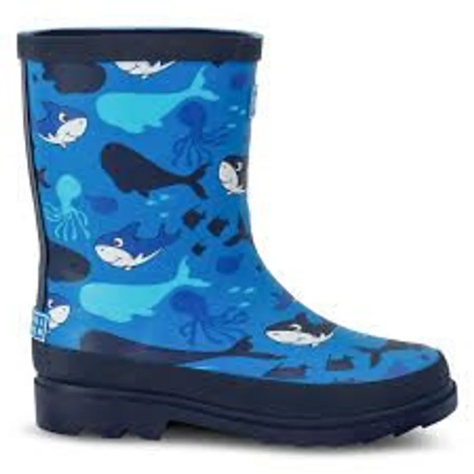 BRAND NEW REGATTA MUDPLAY JUNIOUR WELLIES IN BLUE SHARK - UK 7