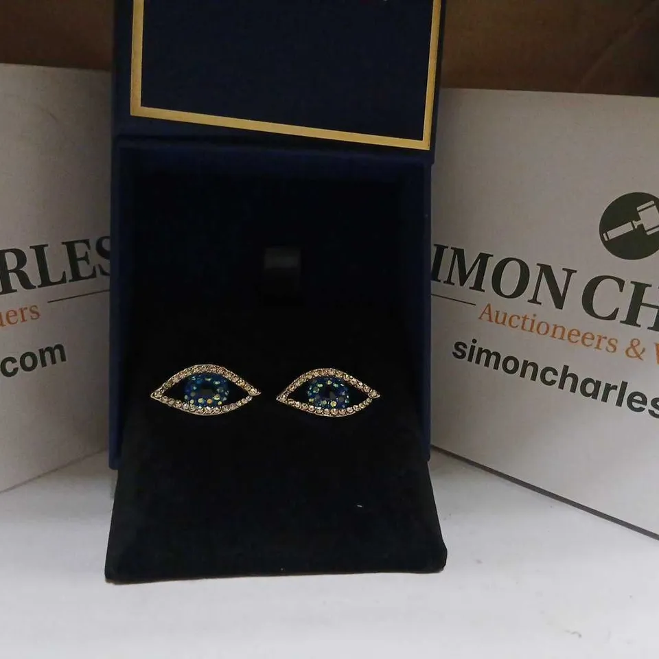 BUTLER & WILSON CRYSTAL EYE STUD EARRINGS