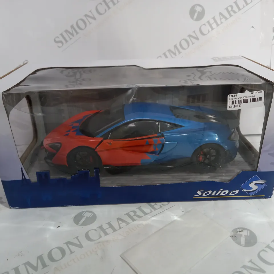 BOXED SOLIDO MCLAREN 600LT MODEL 1:18