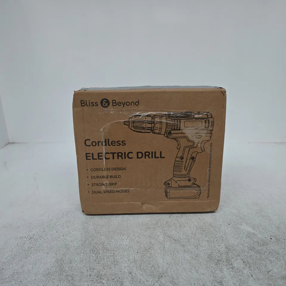 BLISS AND BEYOND CORDLESS ELECTRIC DRILL BOXED