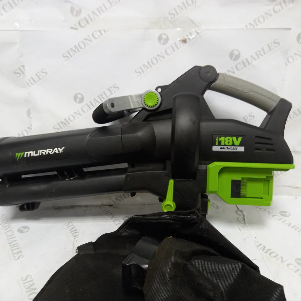 MURRAY IQ18LBVK DUAL 18V LI-ION CORDLESS LEAF BLOWER VACUUM